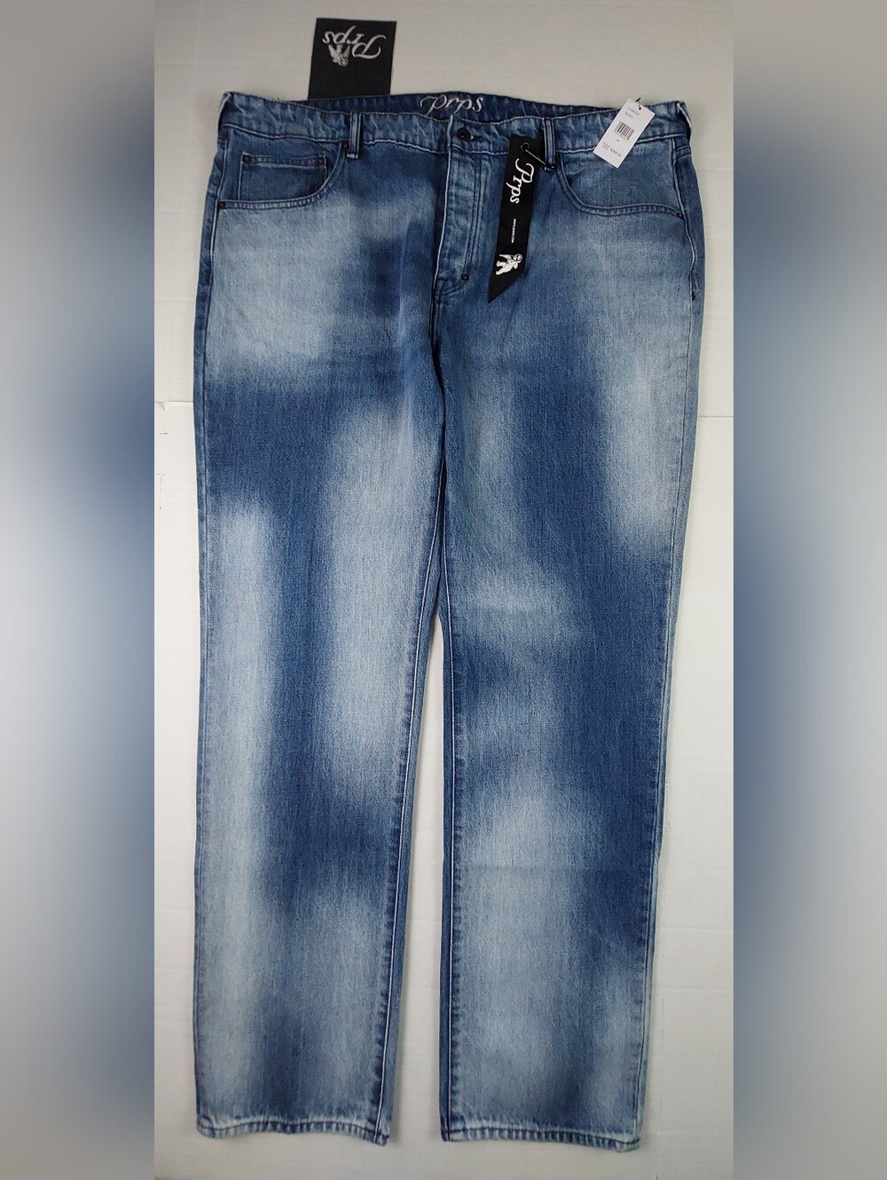 Prps Demon Jeans Mens Size 44x34.5 Indigo Blue Denim Slim Straight Fit NWT $268